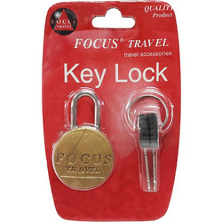 FOCUS Travel ΜΕΤΑΛΛΙΚΟ ΛΟΥΚΕΤΑΚΙ ΑΣΦΑΛΕΙΑΣ ΒΑΛΙΤΣΑΣ FKL01 BRONZE - ΑΝΘΑΡΑΚΙ