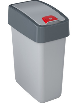 Κάδος Απορριμάτων Με Καπάκι Multi Action Keeeper Magne Ασημί 10lt 29, 5x18x36, 5υψ 2507500
