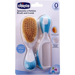 Chicco Βούρτσα - Χτένα Από Φυσική Τρίχα Σιέλ (H03-06569-20)