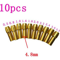 10pcs Electric Grinder Mini Copper Chuck Reed Rotary Drill Lock Nut 0.5 mm -3.2