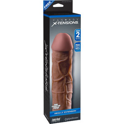 Pipedream Fantasy X-tensions Mega 2 Κάλυμμα Επιμήκυνσης Πέους 20.3cm Καφέ