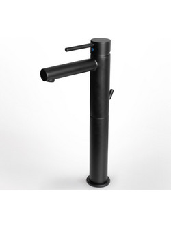 Μπαταρία Νιπτήρος Υψηλή TONDA BLACK MATT 145310P-400 EURORAMA Ιταλίας