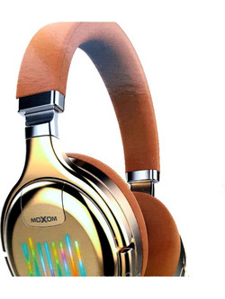 Moxom MX-WL14 Ενσύρματα & Ασύρματα Bluetooth Ακουστικά Over Ear Καφέ