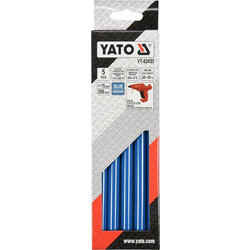 Ράβδοι σιλικόνης 11,2x200mm για Πιστόλι Σιλικόνης Μπλε YT-82435 YATO 5τεμ