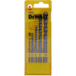 ΣΕΤ ΤΡΥΠΑΝΙΑ ΔΟΜΙΚΩΝ ΥΛΙΚΩΝ DEWALT 4-10ΜΜ 5ΤΕΜ DT6952