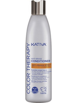Kativa Color Anti-Brass Anti-Orange Effect Φυτικό Conditioner για Προστασία Χρώματος & Επανόρθωση για Βαμμένα Μαλλιά 250ml