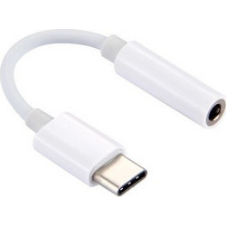 POWERTECH Καλώδιο USB Type-C (M) σε 3.5mm Jack (F) CAB-UC029, λευκό