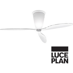 Luceplan Blow 1D280P000000 Ανεμιστήρας Οροφής 150W με Φως & Τηλεχειριστήριο Διαφανής