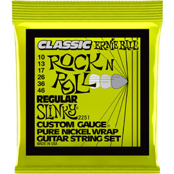 Ernie Ball 2251 Classic Rock n' Roll Regular Slinky Σετ 6 Χορδές Ηλεκτρικής Κιθάρας Pure Nickel 10-46" Normal Tension