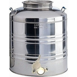ΔΟΧΕΙΟ ΜΕΛΙΟΥ INOX SANSONE 50 LT/70 KG ΒΙΔΩΤΟ + ΚΑΝΟΥΛΑ ΠΛΑΣΤΙΚΗ