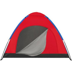 Σκηνή 4 ατόμων για Εξοχή και Κάμπινγκ σε 3 χρώματα, 190x190x123 cm, Camping Tent Κόκκινο - Aria Trade