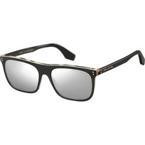 Marc Jacobs MARC 393/S KB7/T4 Ανδρικά Γυαλιά Ηλίου Τετράγωνα Κοκάλινα Μαύρα με Μπλε Polarized Φακό