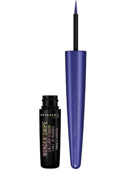 Rimmel Wonder'Swipe 2 In 1 Liner To Shadow 010 Cool Af Πινέλο Eyeliner Glitter