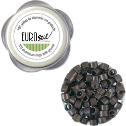 EUROSTIL EXTENSIONS MICRO RINGS MEDIUM BROWN 100PCS 02913