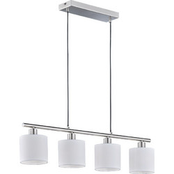 Trio Lighting Κρεμαστό Φωτιστικό Οροφής Ράγα Πολύφωτο E14 Λευκό R30334001