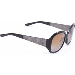 Loewe SLW663 06XK Γυναικεία Γυαλιά Ηλίου Τετράγωνα Κοκάλινα Μαύρα με Καφέ Polarized Φακό