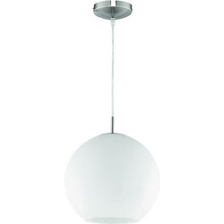 Trio Lighting Moon Κρεμαστό Φωτιστικό Οροφής Μονόφωτο E27 Λευκό R30153007