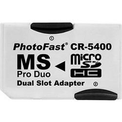 PhotoFast CR-5400 Dual-Slot Micro SD PSP Adapter - 2 x MicroSD σε MS Pro Duo