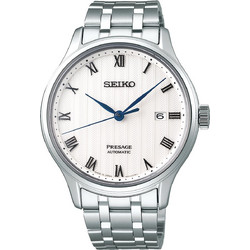 Seiko Presage Ανδρικό Ρολόι Αυτόματο με Ασημί Μεταλλικό Μπρασελέ SRPC79J1