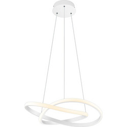 Trio Lighting Reality Course Κρεμαστό Φωτιστικό Οροφής LED με Φυσικό Λευκό Φως Λευκό Φ60cm R32051131