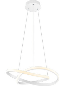 Trio Lighting Reality Course Κρεμαστό Φωτιστικό Οροφής LED με Φυσικό Λευκό Φως Λευκό Φ60cm R32051131