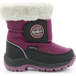 Kickers Jumpsnow Παιδικά Μποτάκια Χιονιού Φούξια Αδιάβροχα με Σκρατς και Γούνα 744630-10-83