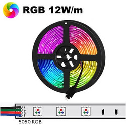 Ταινία LED 12W/m CHIP 5050 60chips/m RGB 720Lm IP67 24V HIGH QUALITY 5m 5949098603888