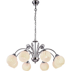 Home Lighting Figo Κρεμαστό Φωτιστικό Οροφής με Κρύσταλλα Πολύφωτο Λευκό 77-2225