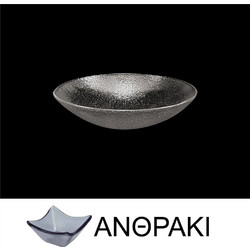 Μπωλ βαθύ στρογγυλό από χυτό γυαλί 6mm φ18cm ανθρακί ΣΕΤ 12 ΤΕΜΑΧΙΩΝ c373502