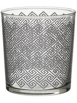 Inart Σετ Ποτήρια Ουίσκι Γυάλινα Λευκά 380ml 6τμχ 6-60-961-0032