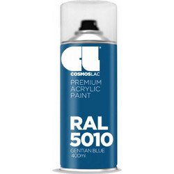 Cosmoslac Premium Acrylic Paint Σπρέι Βαφής Gentian Blue RAL5010 Gloss 400ml