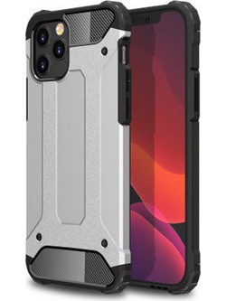 Tough Armor Υβριδική Θήκη Σιλικόνης TPU σε Συνδυαμό με Πλαστικό για iPhone 12 Pro / 12 - Ασημί