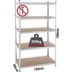 INOX KISS ΡΑΦΙΕΡΑ ΜΕ 5 ΡΑΦΙΑ MDF (SH500)