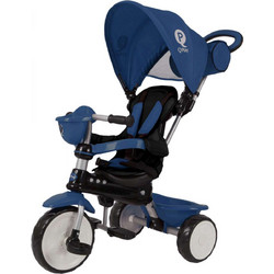 QPlay Comfort 4 In 1 Τρίκυκλο Ποδήλατο με Σκίαστρο & Χειρολαβή για 12+ Μηνών Μπλε