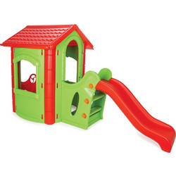 Pilsan Happy House Πλαστικό Παιδικό Σπιτάκι με Τσουλήθρα Πράσινο 06-432