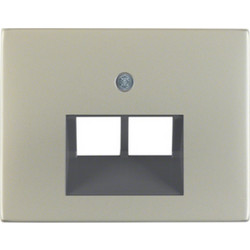 Πλακίδιο Πρίζας RJ11/RJ45 Διπλής K.5 Inox Berker