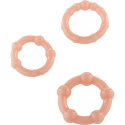 Seven Creations Stay Hard Cock Rings Flesh Σετ Ελαστικά Δαχτυλίδια Πέους & Όρχεων Σιλικόνης Flesh 3τμχ