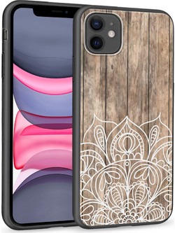 Θήκη iPhone 11 Black TPU - Wooden Mandala