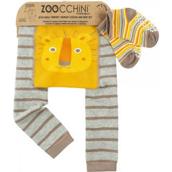 Zoocchini Grip+Easy Crawler Pants & Socks Set - Leo the Lion 6-12M Για το Μπουσούλημα ZOO12511