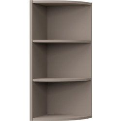 Charlotte Γωνιακό πάνω ντουλάπι με ράφια 28,5x28,5x71,8εκ Μόκα