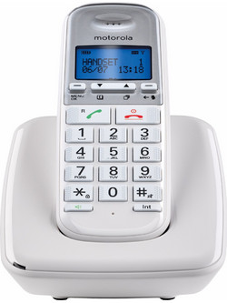 Motorola S3001 Ασύρματο Τηλέφωνο με Ανοιχτή Ακρόαση για Ηλικιωμένους Λευκό