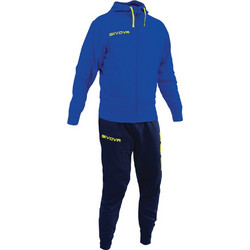 Givova Tuta Poker Cotone Ανδρικό Σετ Φόρμας με Λάστιχο Navy Μπλε Royal Blue LF28-0204