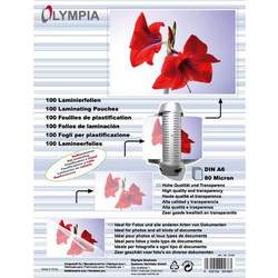 Olympia 80 Microns 100xA6 Φύλλα Πλαστικοποίησης