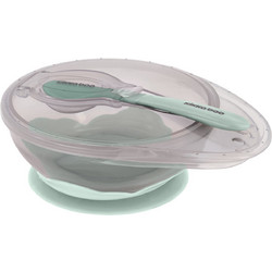 KikkaBoo Suction Μπολ με Κουτάλι Mint