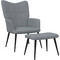 vidaXL Πολυθρόνα Relax με Υποπόδιο Γκρι 327952