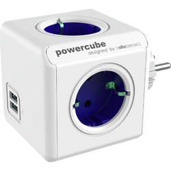 ALLOCACOC EU Power Cube USB - Πολύμπριζο - ΜΠΛΕ