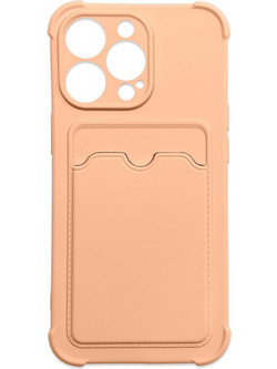 Card Armor Case Pouch Cover for iPhone 11 Pro Max Card Wallet Silicone Air Bag Armor Pink