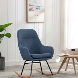 vidaXL Κουνιστή Πολυθρόνα Μπλε 289541