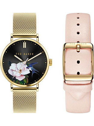 Ted Baker Γυναικείο Ρολόι με Χρυσό Μεταλλικό Μπρασελέ TWG024500
