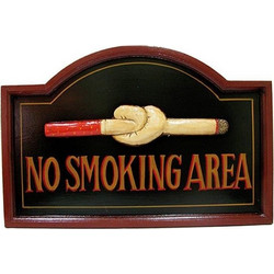 Art et Lumiere Πινακιδα Ξυλινη No Smoking 60x40Η 09871